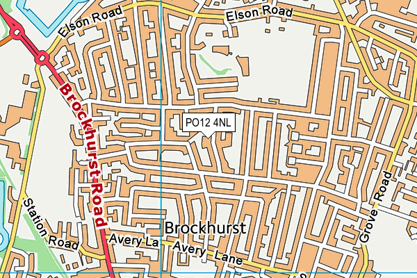 PO12 4NL map - OS VectorMap District (Ordnance Survey)
