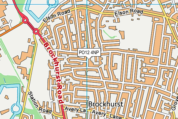 PO12 4NP map - OS VectorMap District (Ordnance Survey)