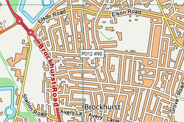 PO12 4NS map - OS VectorMap District (Ordnance Survey)