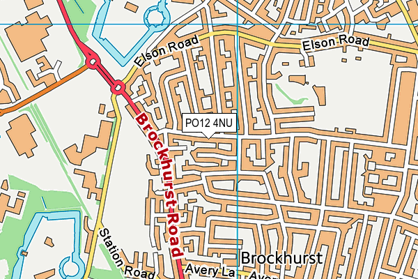PO12 4NU map - OS VectorMap District (Ordnance Survey)