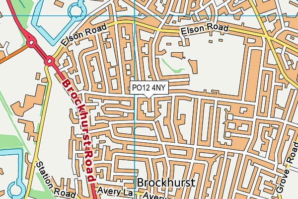 PO12 4NY map - OS VectorMap District (Ordnance Survey)