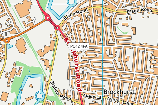 PO12 4PA map - OS VectorMap District (Ordnance Survey)