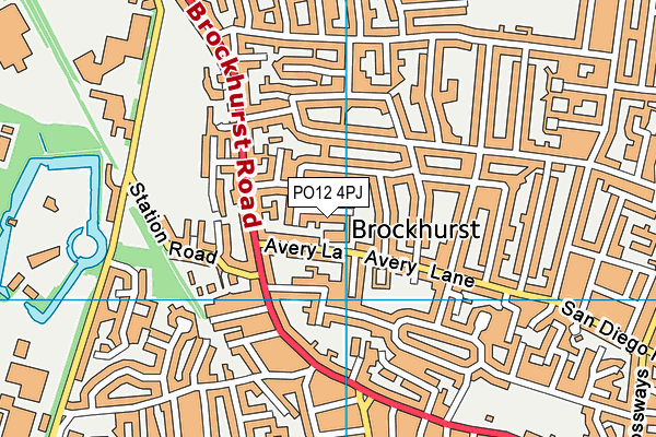 PO12 4PJ map - OS VectorMap District (Ordnance Survey)