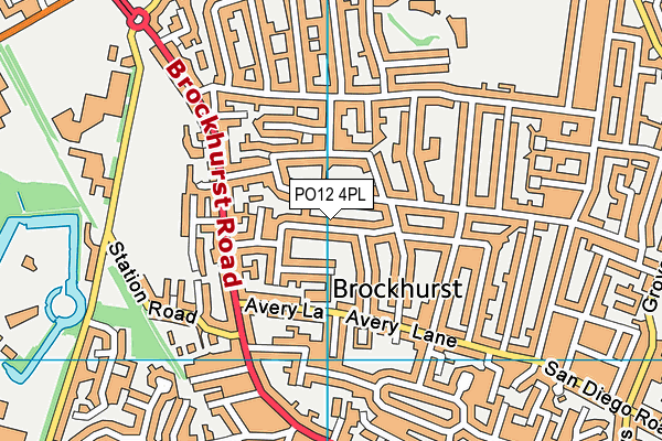 PO12 4PL map - OS VectorMap District (Ordnance Survey)
