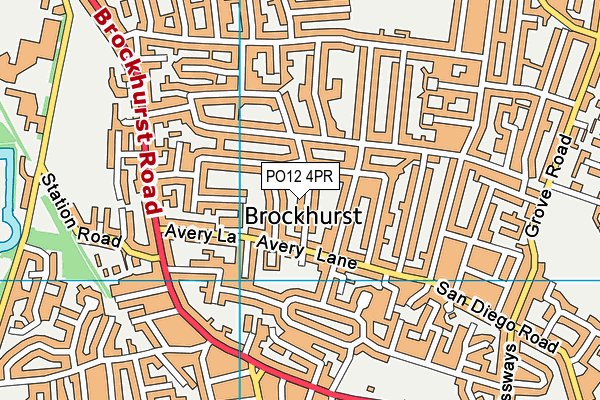 PO12 4PR map - OS VectorMap District (Ordnance Survey)