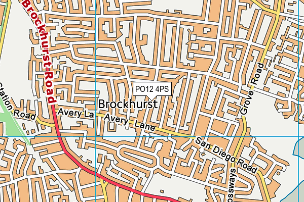 PO12 4PS map - OS VectorMap District (Ordnance Survey)