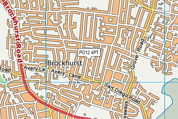PO12 4PT map - OS VectorMap District (Ordnance Survey)
