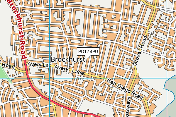 PO12 4PU map - OS VectorMap District (Ordnance Survey)