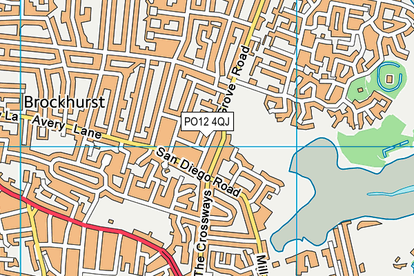 PO12 4QJ map - OS VectorMap District (Ordnance Survey)
