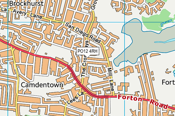 PO12 4RH map - OS VectorMap District (Ordnance Survey)