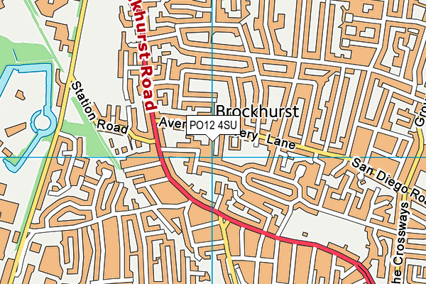 PO12 4SU map - OS VectorMap District (Ordnance Survey)