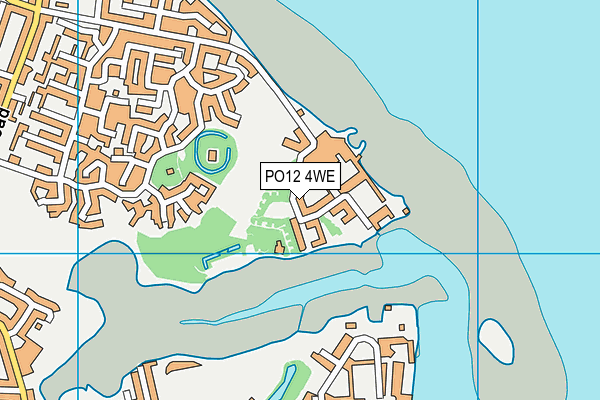 PO12 4WE map - OS VectorMap District (Ordnance Survey)