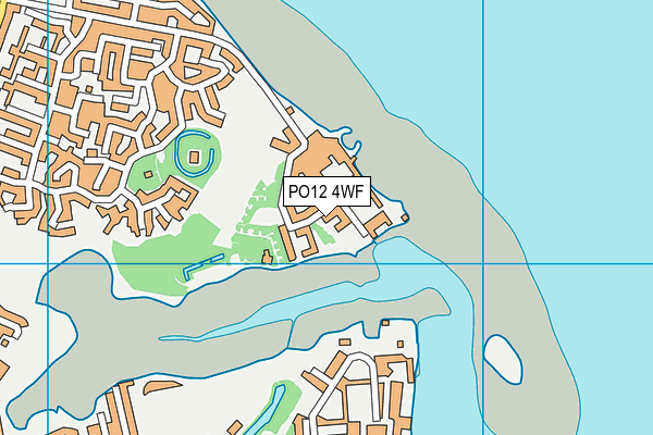 PO12 4WF map - OS VectorMap District (Ordnance Survey)