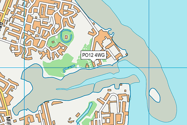PO12 4WG map - OS VectorMap District (Ordnance Survey)