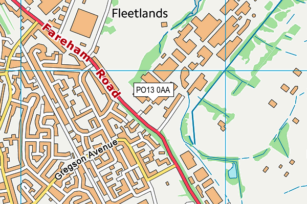 PO13 0AA map - OS VectorMap District (Ordnance Survey)