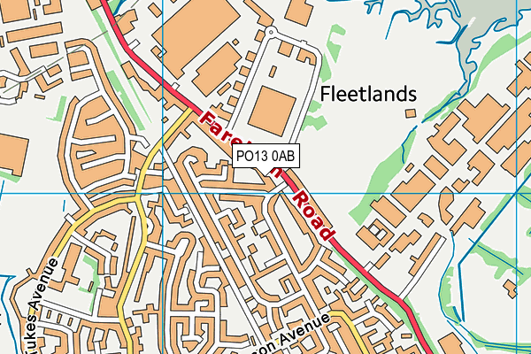 PO13 0AB map - OS VectorMap District (Ordnance Survey)