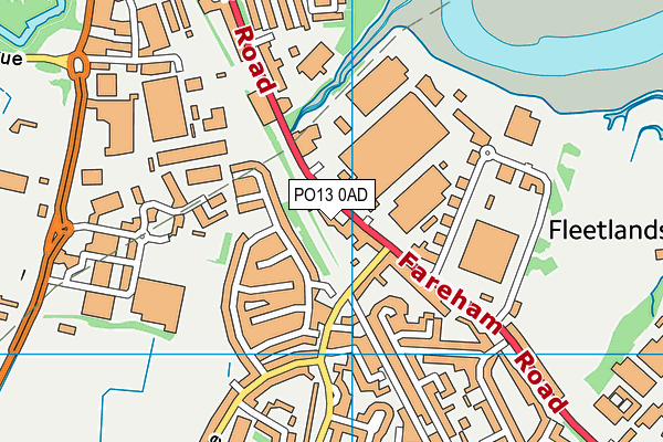 PO13 0AD map - OS VectorMap District (Ordnance Survey)