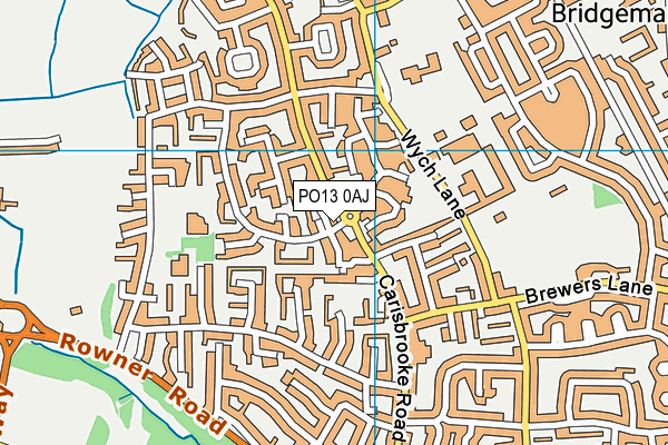 PO13 0AJ map - OS VectorMap District (Ordnance Survey)