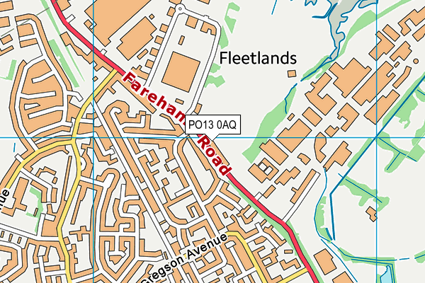 PO13 0AQ map - OS VectorMap District (Ordnance Survey)