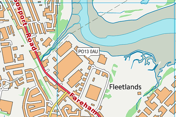 PO13 0AU map - OS VectorMap District (Ordnance Survey)