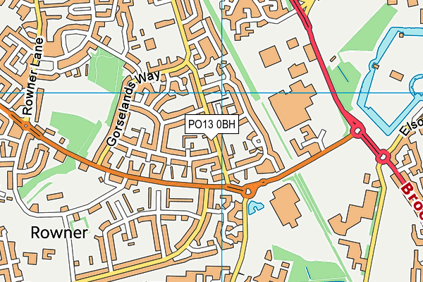 PO13 0BH map - OS VectorMap District (Ordnance Survey)