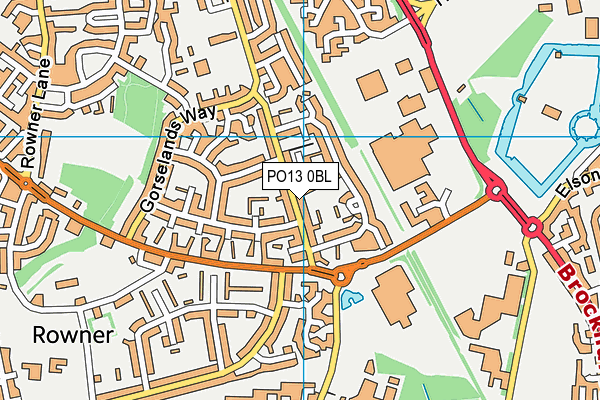 PO13 0BL map - OS VectorMap District (Ordnance Survey)