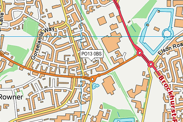 PO13 0BS map - OS VectorMap District (Ordnance Survey)