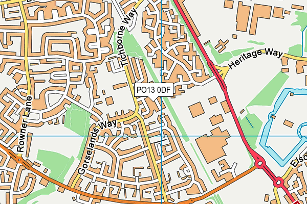 PO13 0DF map - OS VectorMap District (Ordnance Survey)