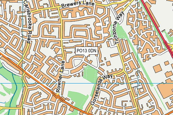 PO13 0DN map - OS VectorMap District (Ordnance Survey)