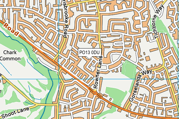 PO13 0DU map - OS VectorMap District (Ordnance Survey)