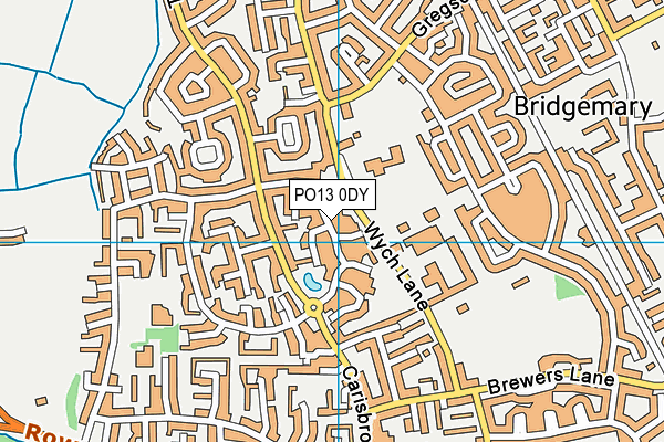PO13 0DY map - OS VectorMap District (Ordnance Survey)