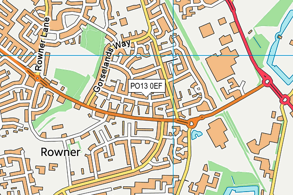 PO13 0EF map - OS VectorMap District (Ordnance Survey)
