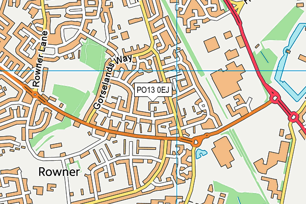 PO13 0EJ map - OS VectorMap District (Ordnance Survey)