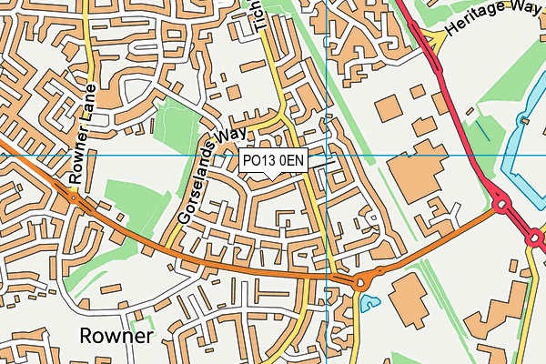 PO13 0EN map - OS VectorMap District (Ordnance Survey)