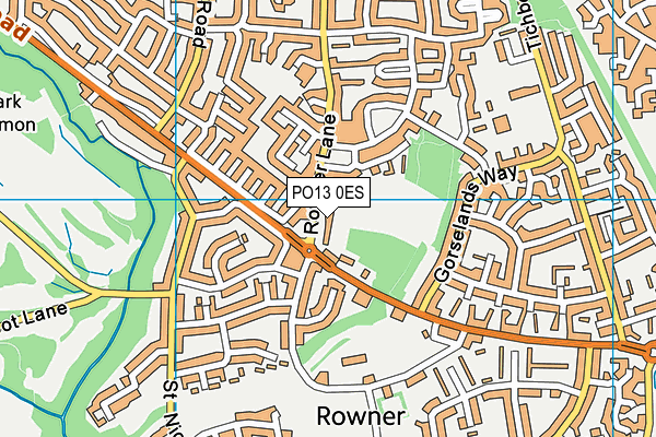 PO13 0ES map - OS VectorMap District (Ordnance Survey)