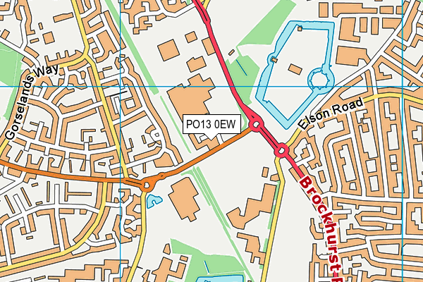 PO13 0EW map - OS VectorMap District (Ordnance Survey)