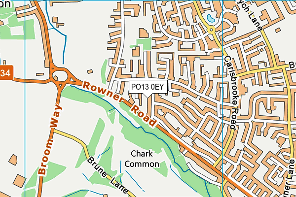 PO13 0EY map - OS VectorMap District (Ordnance Survey)