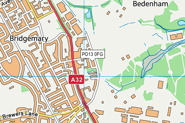 PO13 0FG map - OS VectorMap District (Ordnance Survey)