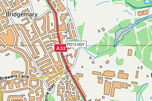 PO13 0GY map - OS VectorMap District (Ordnance Survey)