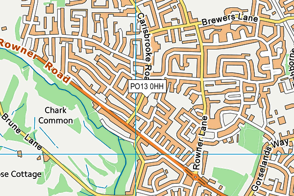 PO13 0HH map - OS VectorMap District (Ordnance Survey)