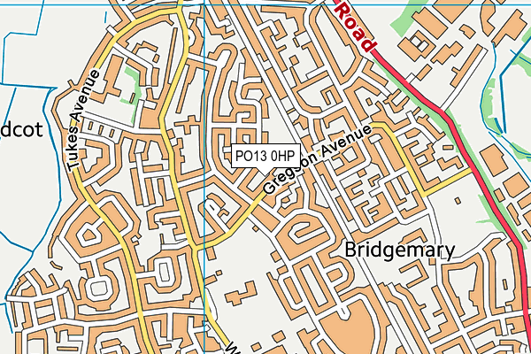 PO13 0HP map - OS VectorMap District (Ordnance Survey)