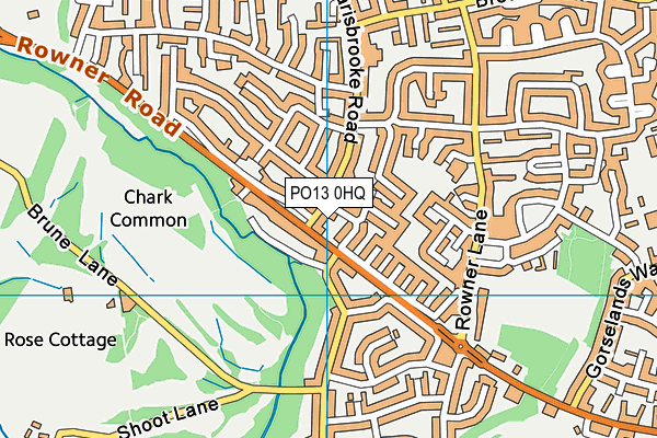 PO13 0HQ map - OS VectorMap District (Ordnance Survey)