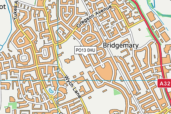 Nobes Avenue map (PO13 0HU) - OS VectorMap District (Ordnance Survey)