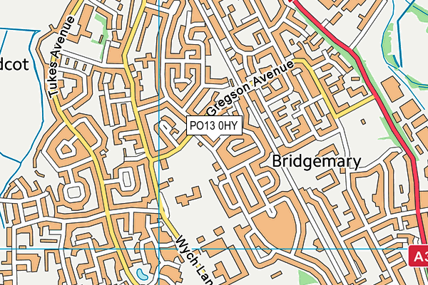 PO13 0HY map - OS VectorMap District (Ordnance Survey)