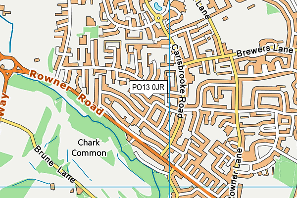 PO13 0JR map - OS VectorMap District (Ordnance Survey)