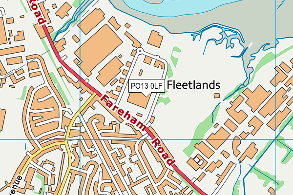 PO13 0LF map - OS VectorMap District (Ordnance Survey)