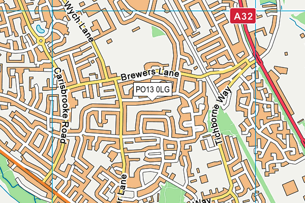 PO13 0LG map - OS VectorMap District (Ordnance Survey)