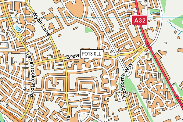 PO13 0LL map - OS VectorMap District (Ordnance Survey)