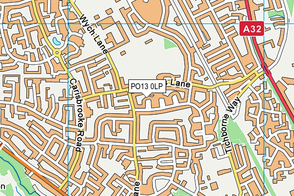 PO13 0LP map - OS VectorMap District (Ordnance Survey)