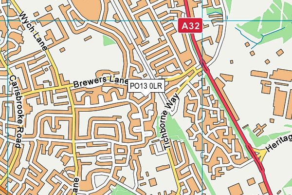 PO13 0LR map - OS VectorMap District (Ordnance Survey)